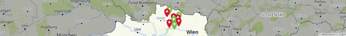 Kartenansicht für Apotheken-Notdienste in der Nähe von Sankt Bernhard-Frauenhofen (Horn, Niederösterreich)
